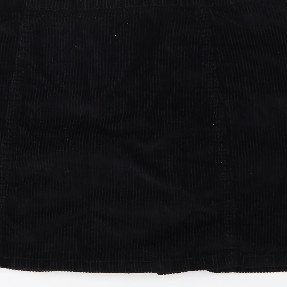 Denim & Co. Womens Black  Corduroy A-Line Skirt Size 10