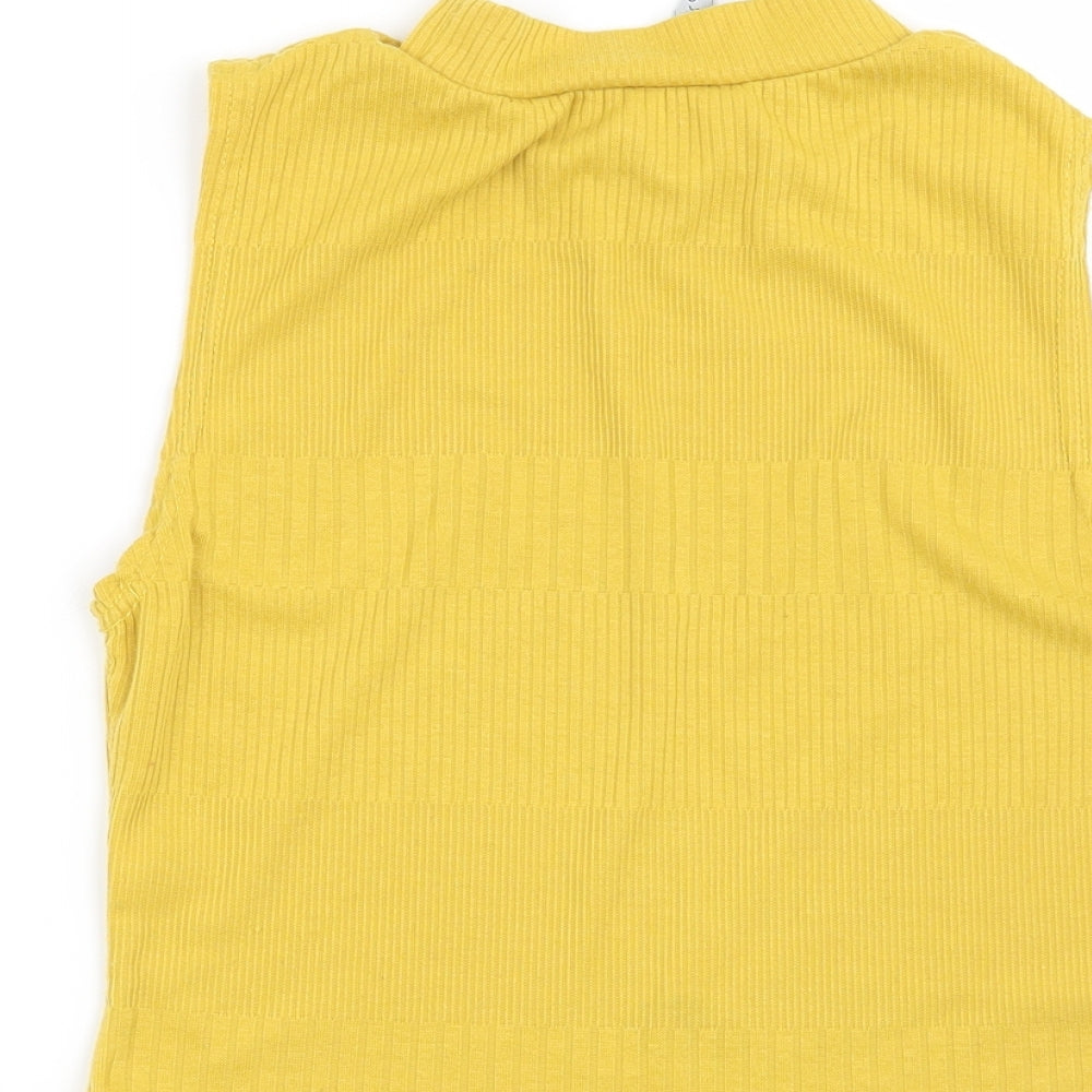 New Look Womens Yellow   Basic Blouse Size 10