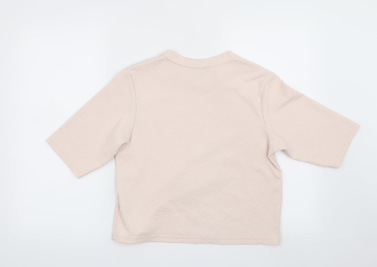Topshop Womens Pink Geometric  Pullover Sweatshirt Size 8