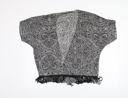 Atmosphere Womens Black Floral  Cardigan Jumper Size S