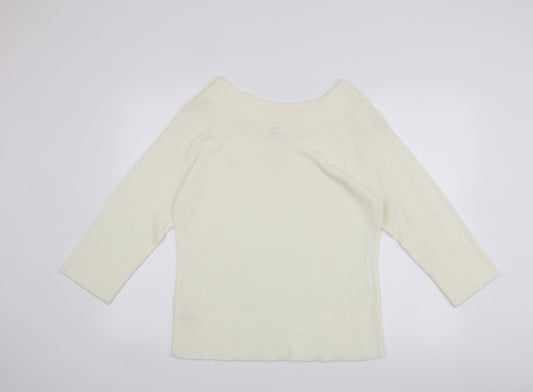 EDITIONS Womens White   Pullover Jumper Size 18