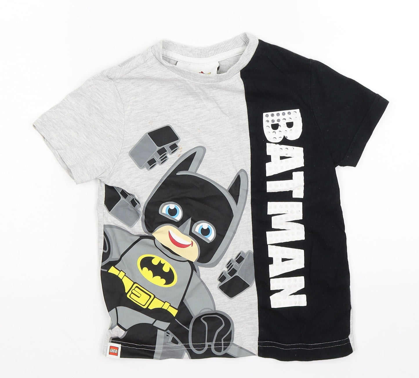 LEGO Boys Grey   Basic T-Shirt Size 3-4 Years  - Batman