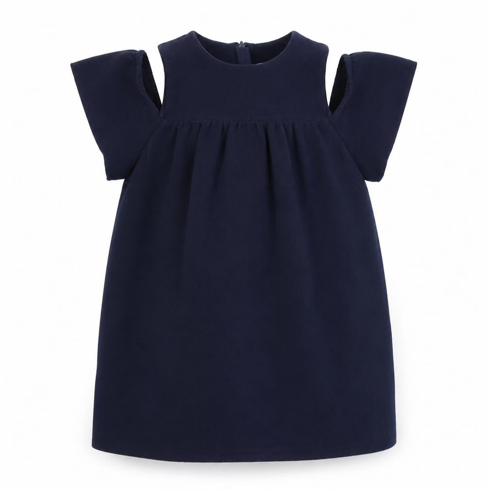 Next Girls Blue   T-Shirt Dress  Size 5 Years  - cold shoudler