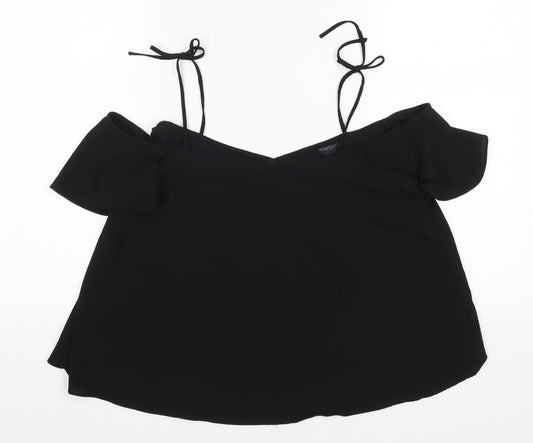 Topshop Womens Black   Basic Blouse Size 10