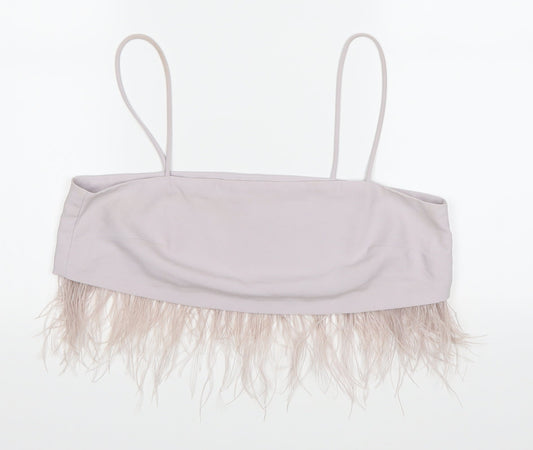 Topshop Womens Purple   Cropped Blouse Size 12