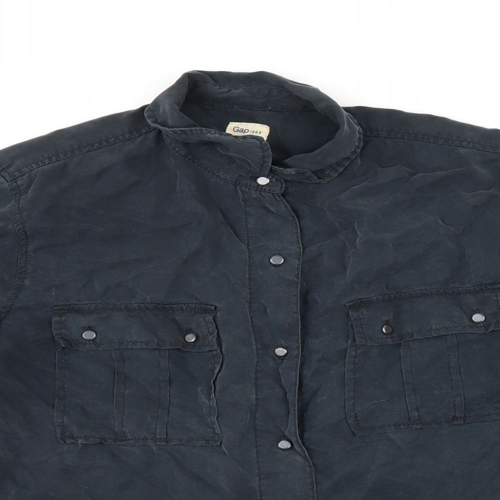 Gap Womens Black   Basic Button-Up Size L