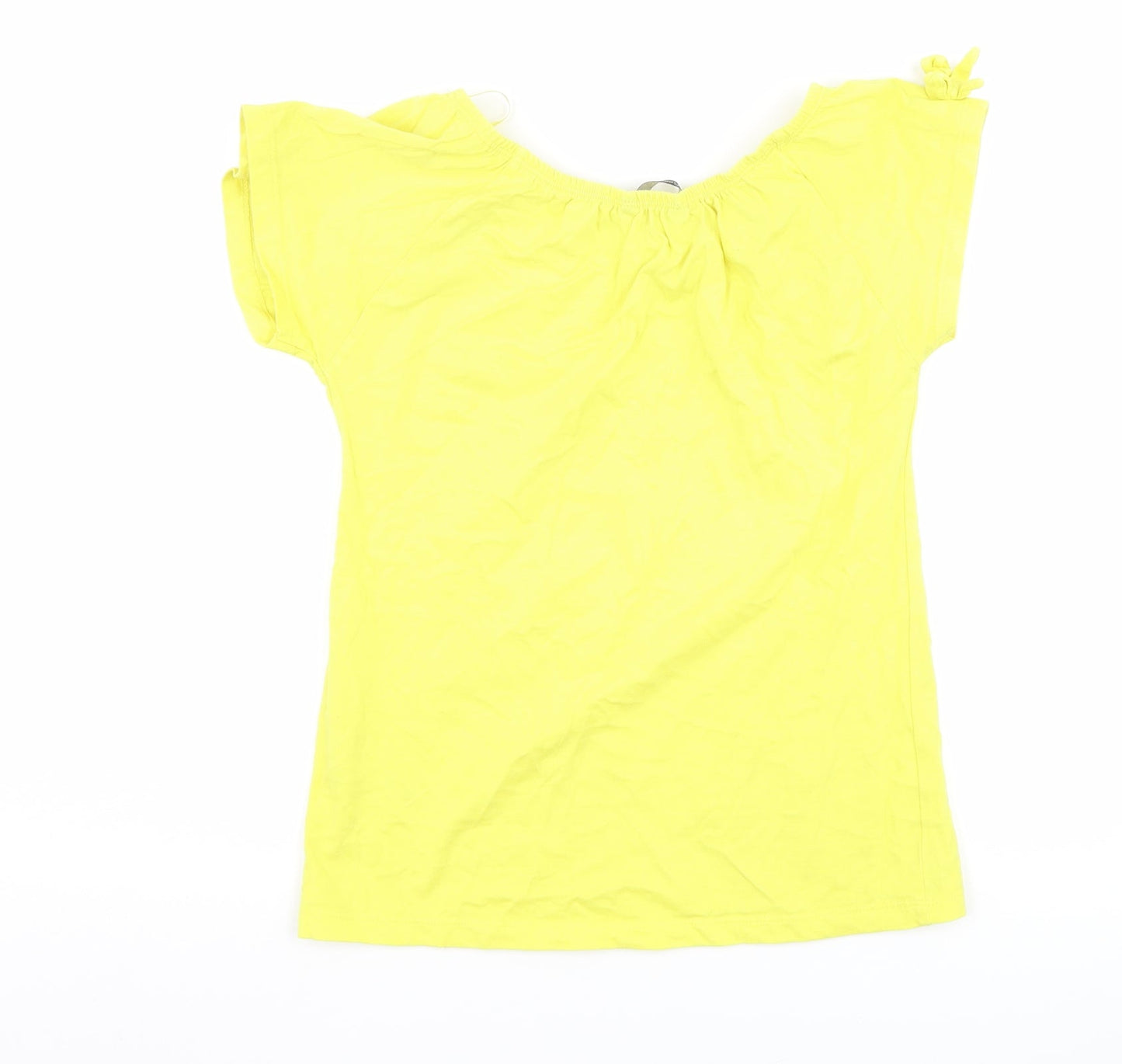 George Girls Yellow   Basic T-Shirt Size 10-11 Years  - Aloha