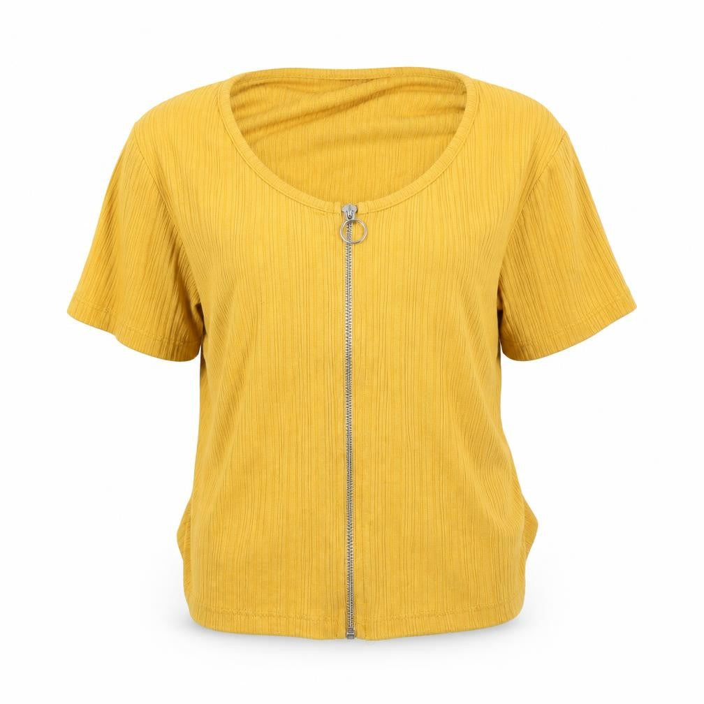 Front view of New Look girls’ yellow cardigan jumper, size 12-13, years