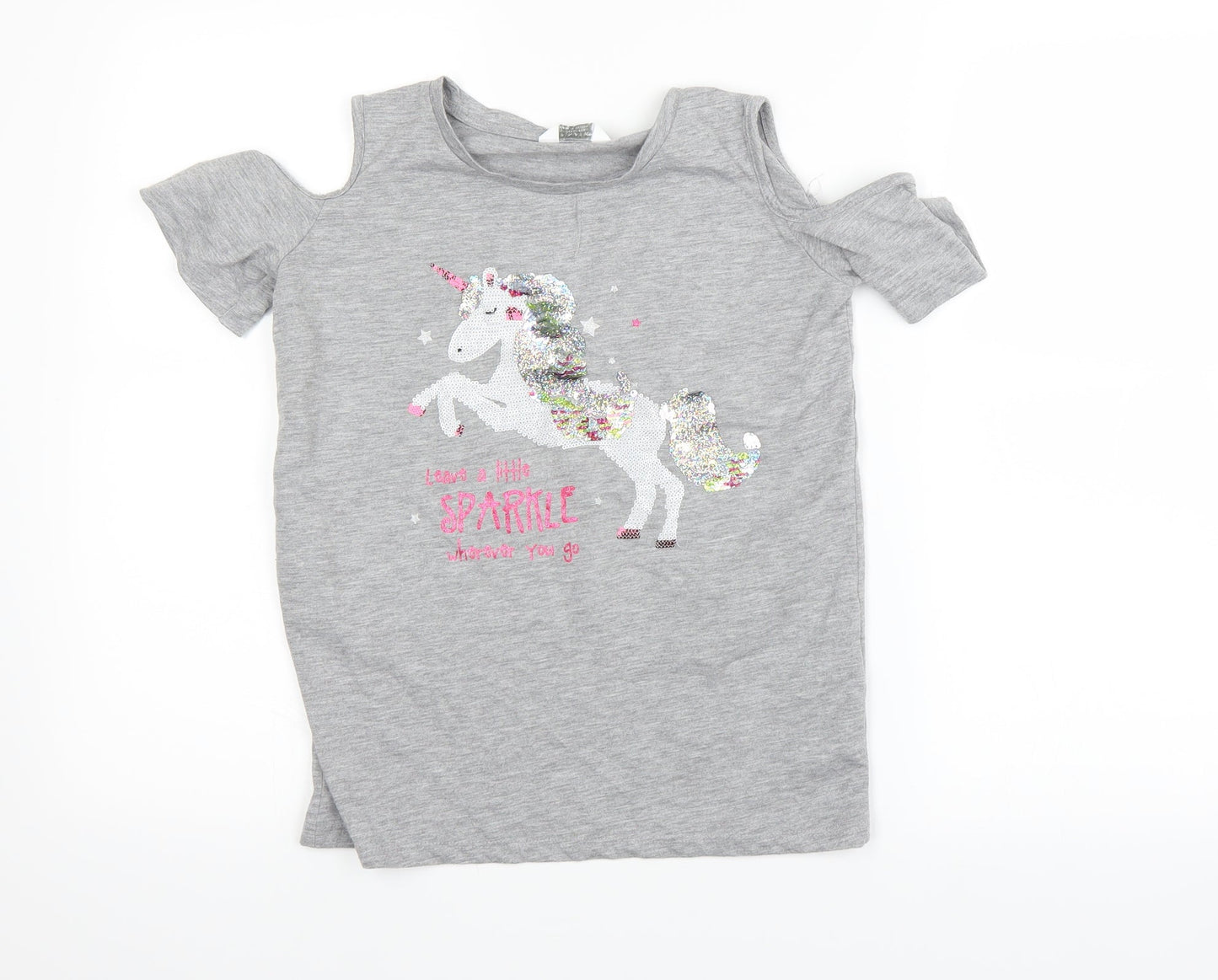 Primark Girls Grey   Basic T-Shirt Size 10-11 Years