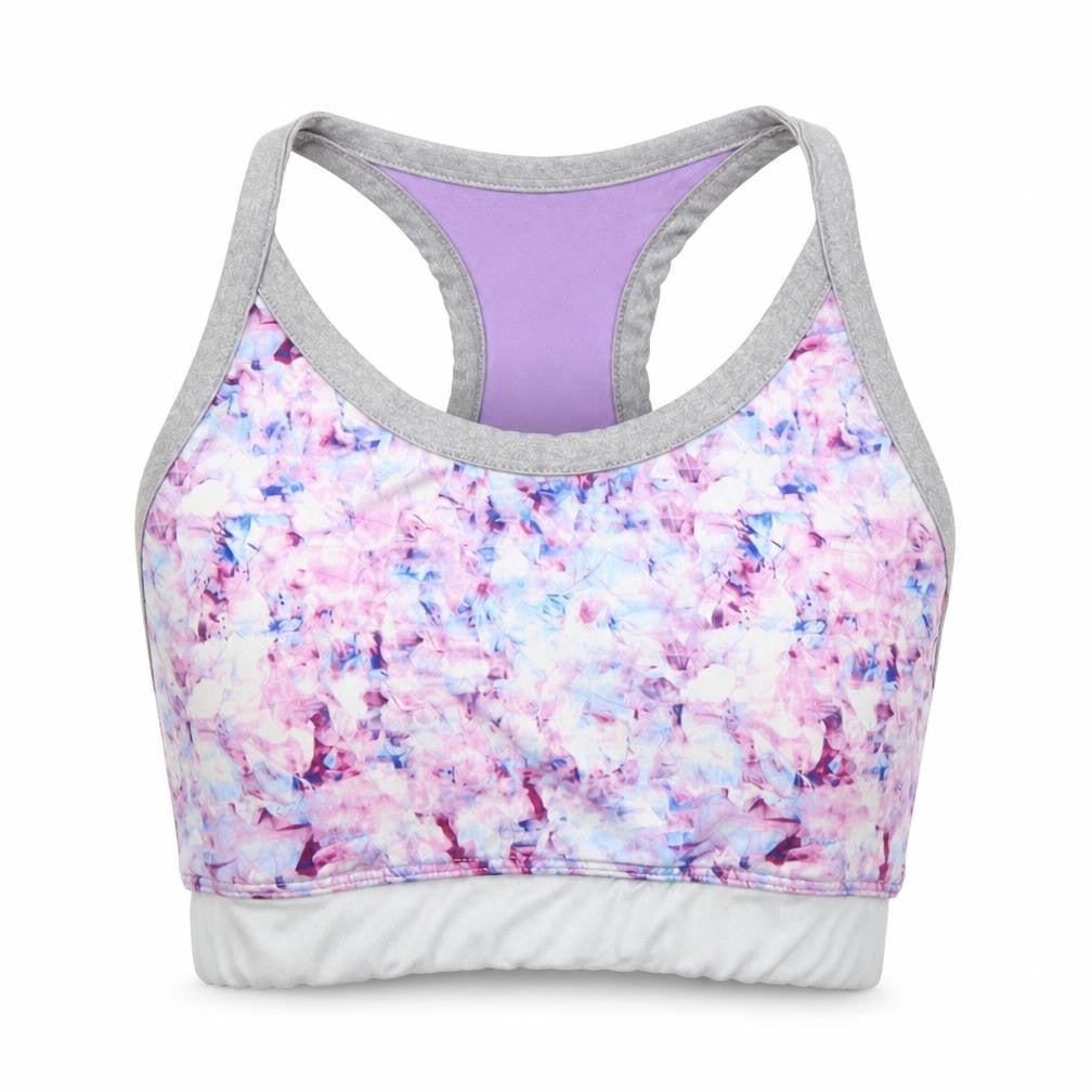 Front view of soulux girls’ purple cropped tank, size 12-13, years