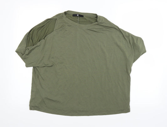Very Womens Green   Basic T-Shirt Size 14