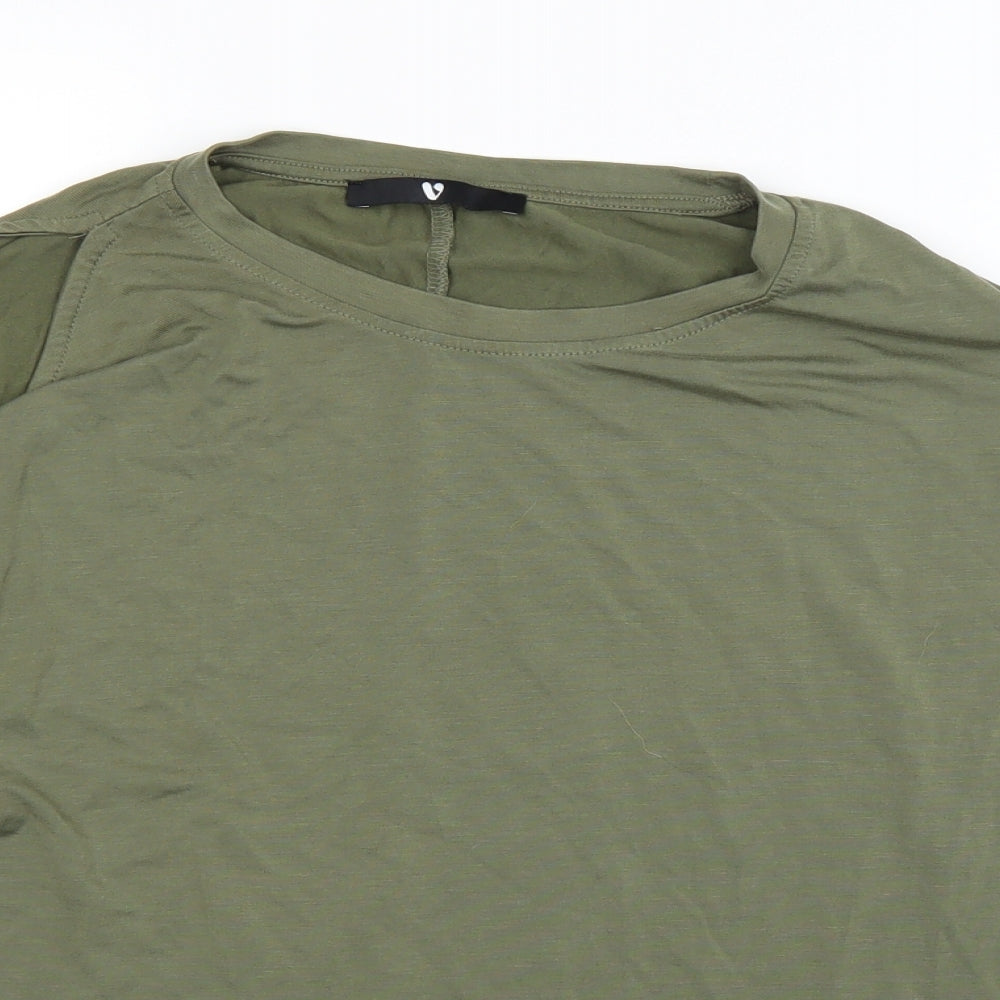 Very Womens Green   Basic T-Shirt Size 14