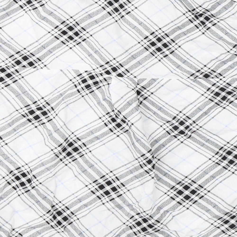 Newlook Girls White Check  Basic Button-Up Size 13 Years