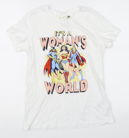 H&M Womens White   Basic T-Shirt Size XS  - Avengers