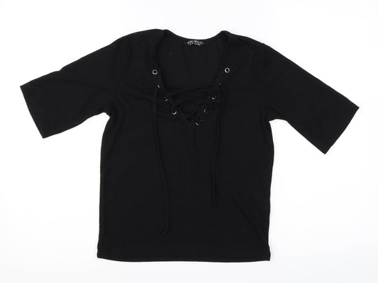 Select Womens Black   Basic T-Shirt Size 6