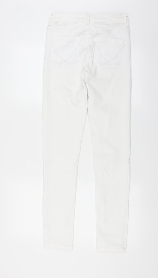 Preworn Womens White   Skinny Jeans Size 8 L31 in