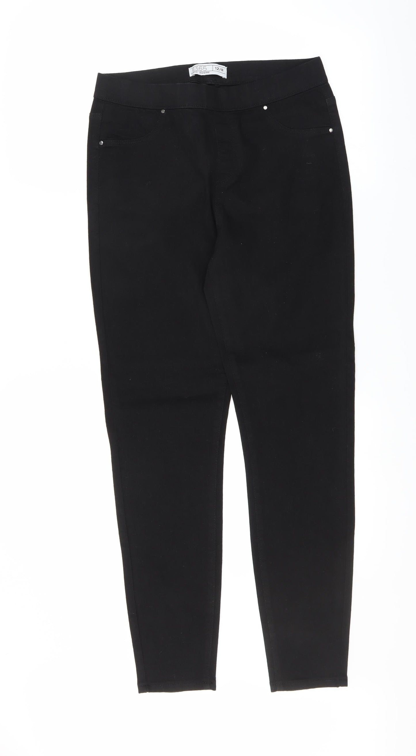 Denim 365 Womens Black   Jegging Jeans Size 12 L28 in