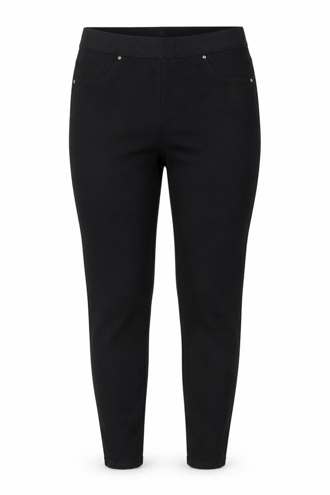 Front view of Denim 365 women’s black jegging jeans, size UK 12, 28-inch leg