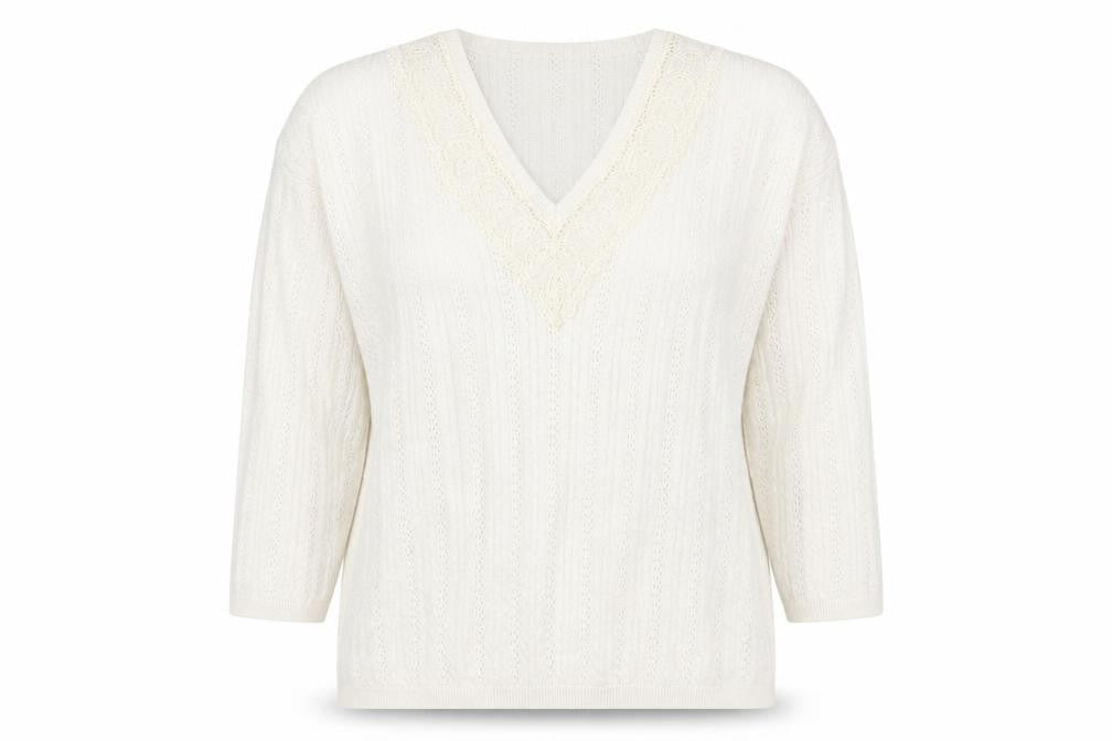 TU Womens White   Pullover Jumper Size 12  - lace detail