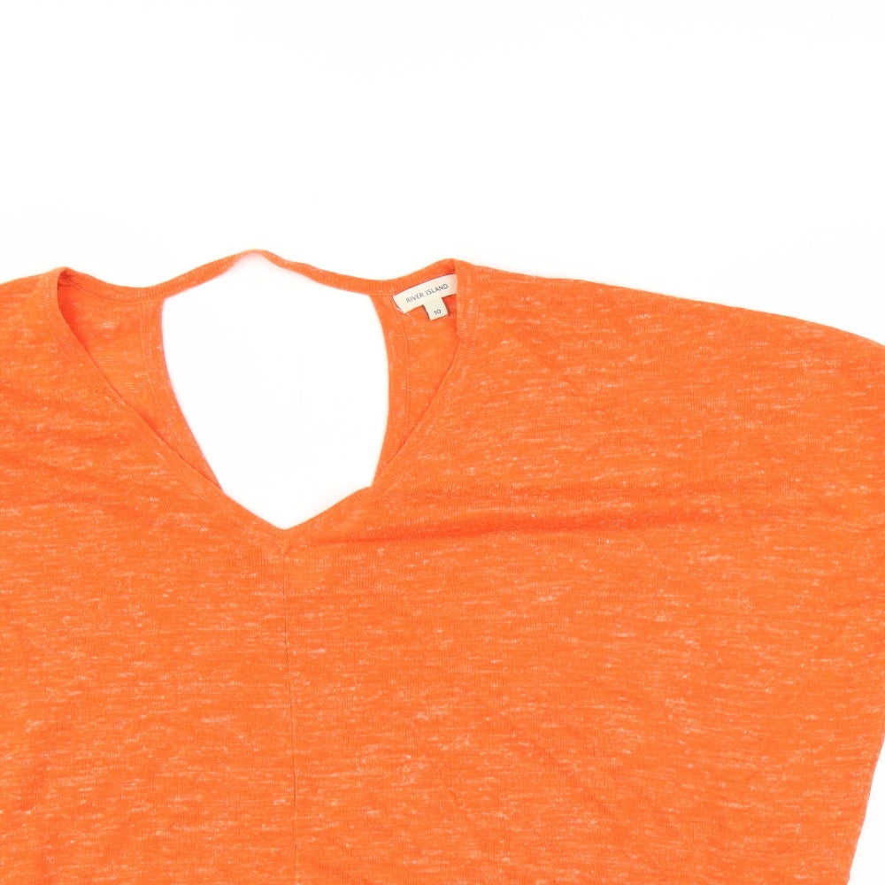 River Island Womens Orange   Pullover Jumper Size 10