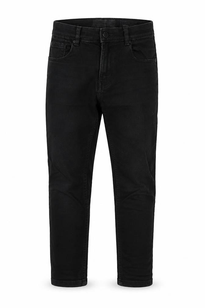 Front view of Next boys’ black denim skinny jeans, size 9, years
