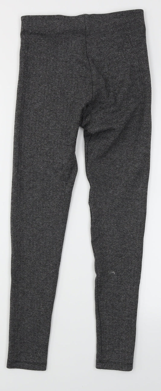 Zara Womens Grey Herringbone  Trousers  Size S L24 in