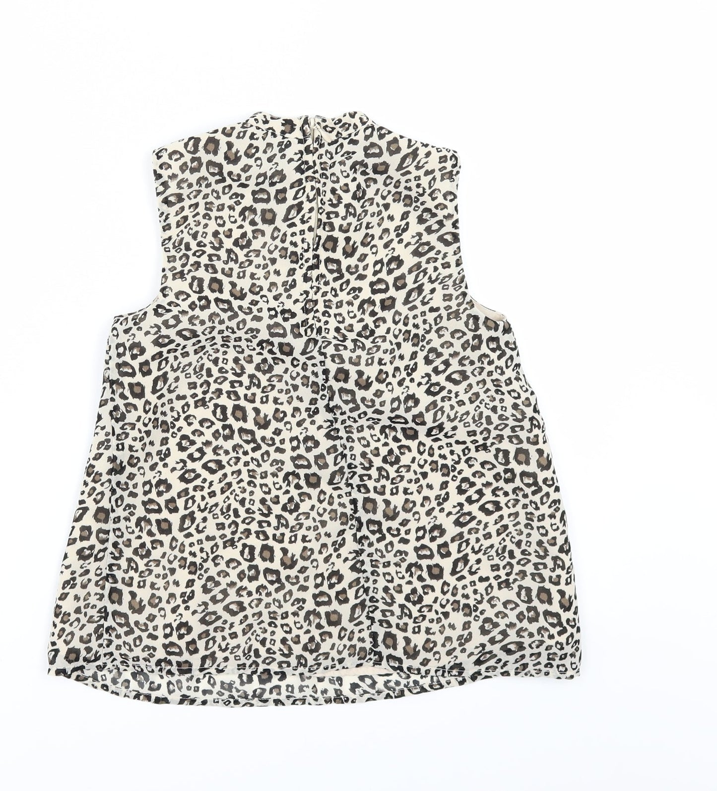 George Girls Beige Animal Print  Basic Blouse Size 8-9 Years