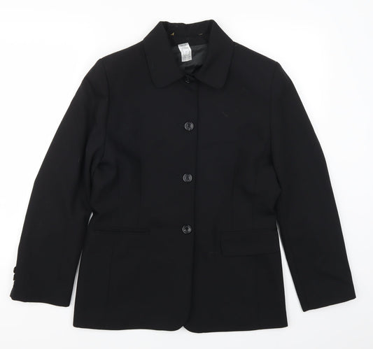 Preworn Womens Black   Jacket Suit Jacket Size 14