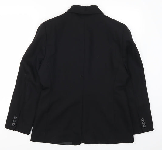 Preworn Womens Black   Jacket Suit Jacket Size 14