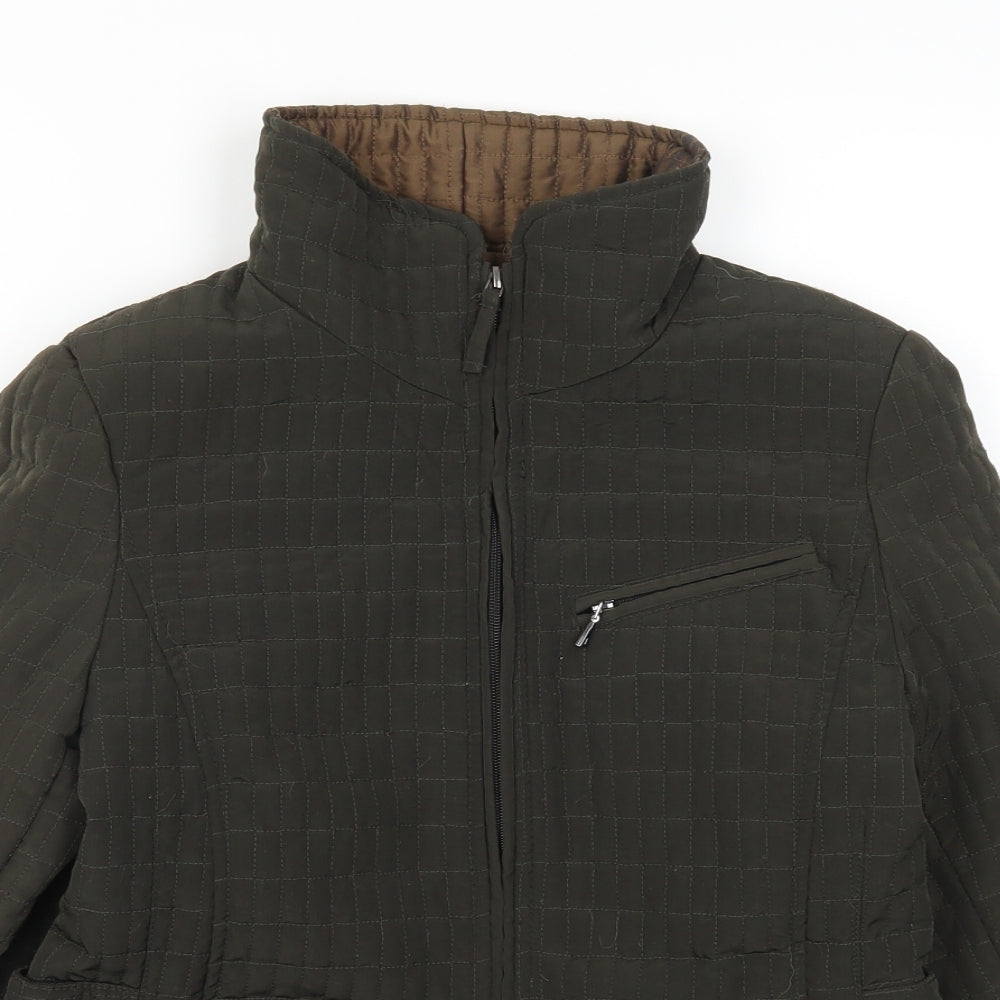 Gallery Womens Green   Quilted Coat Size S