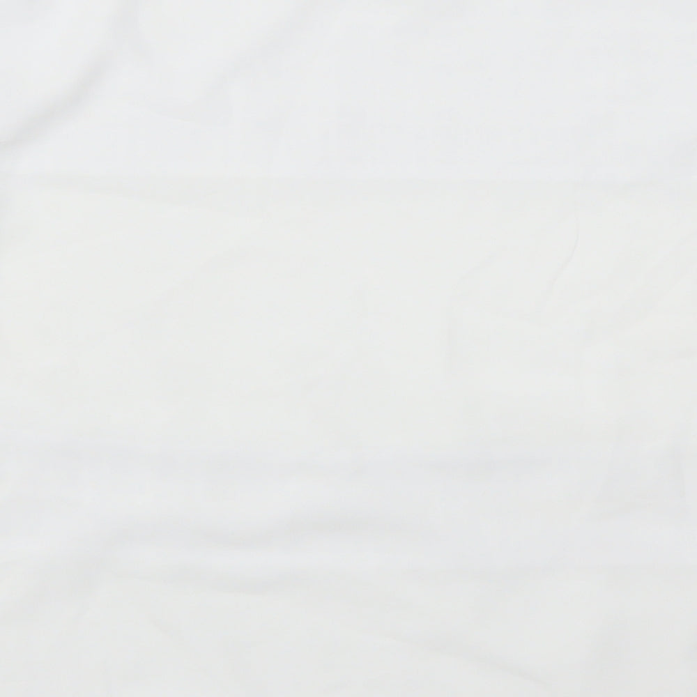 Papaya Womens White Geometric  Basic T-Shirt Size 12