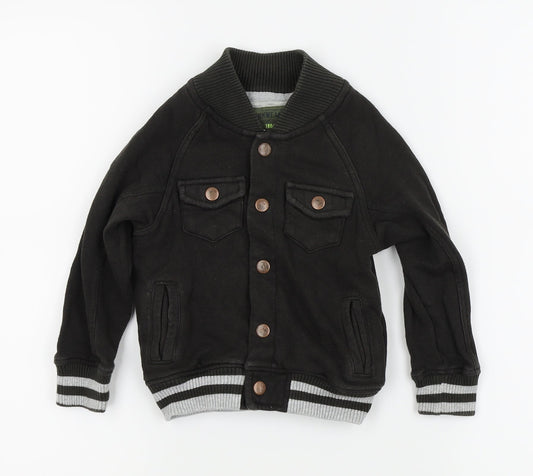 worwear & co Boys Black   Pullover Jumper Size 18-24 Months  - button up jackets