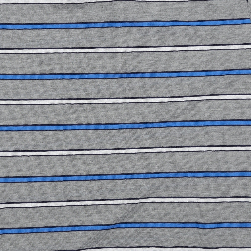 fight the wolf Mens Grey Striped   Polo Size XL
