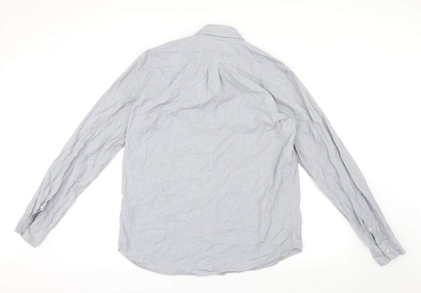 Gap Mens Grey Striped   Button-Up Size M