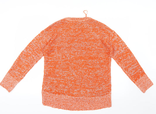 New Look Womens Orange  Knit Pullover Jumper Size S