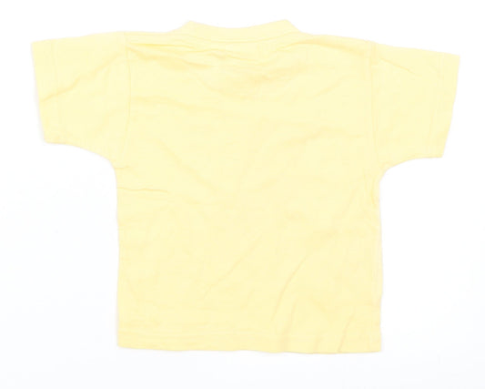 Atlantees Boys Yellow   Basic T-Shirt Size 6-9 Months