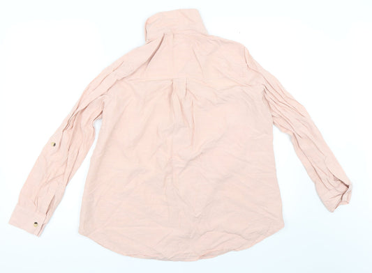 Dorothy Perkins Womens Pink   Basic Button-Up Size 8