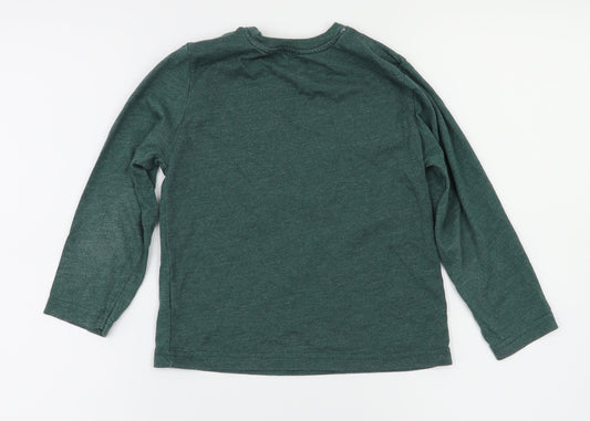 Primark Boys Green Animal Print  Basic Polo Size 4-5 Years