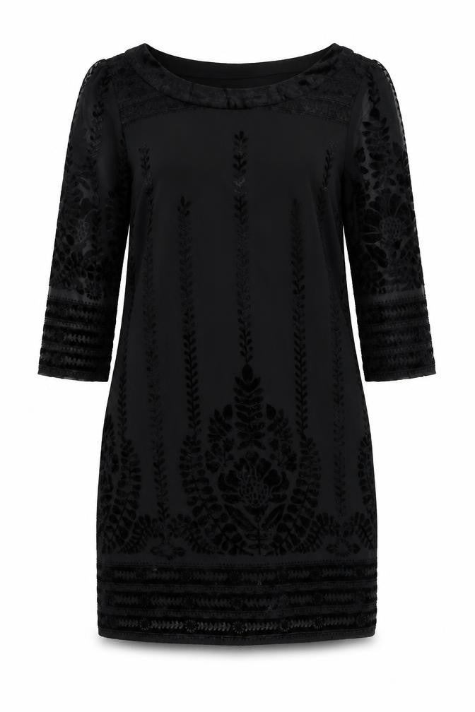 Marks & Spencer Womens Black Floral  Fit & Flare  Size 8
