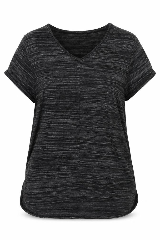Papaya Womens Black   Basic T-Shirt Size 12