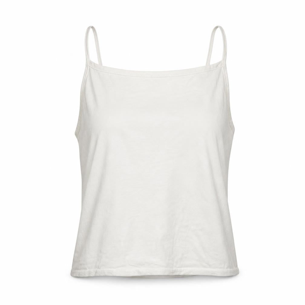 Front view of Topshop women’s white basic t-shirt, size UK 6