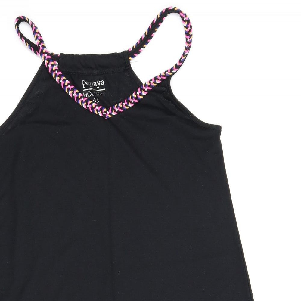 Papaya Womens Black   Tunic Blouse Size 8
