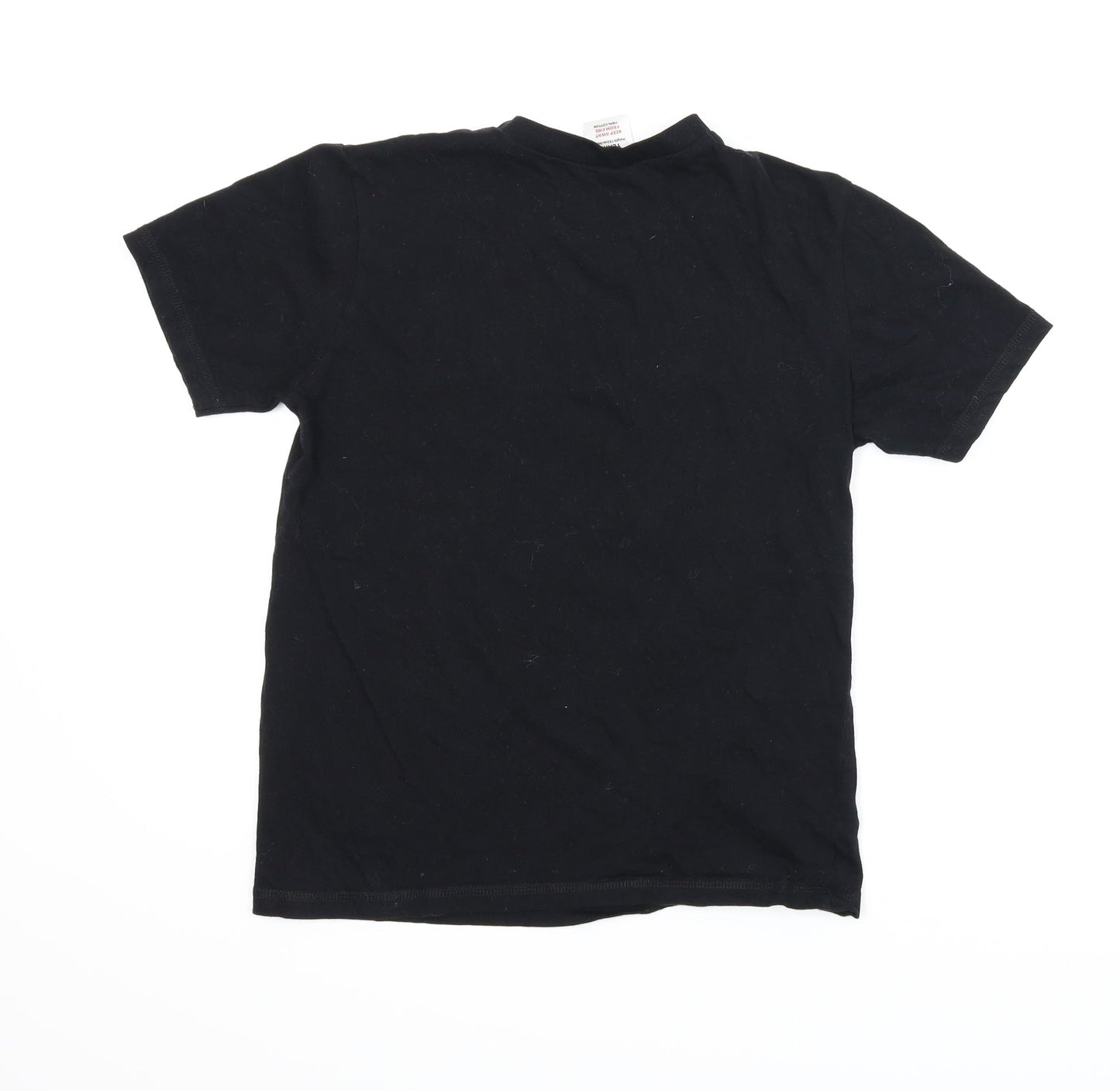 Pyjamas.com Boys Black   Basic T-Shirt Size 11-12 Years
