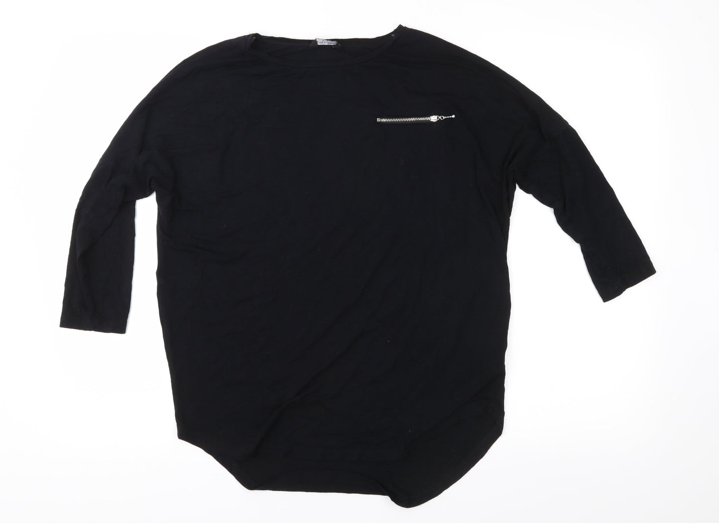 Select Womens Black  Jersey Tunic T-Shirt Size 8
