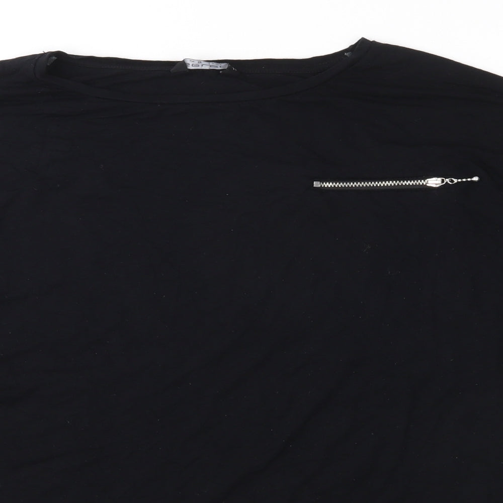 Select Womens Black  Jersey Tunic T-Shirt Size 8