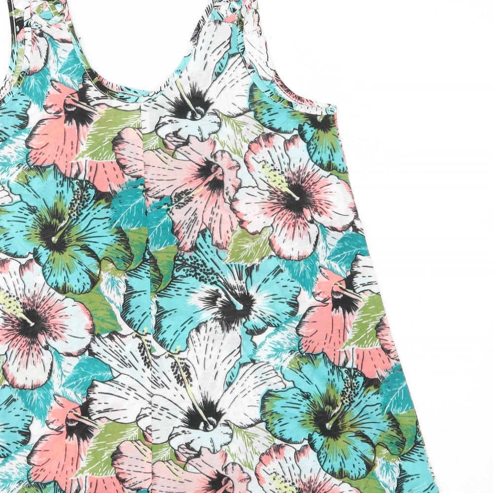 H&M Womens Green Floral  Basic Tank Size XS