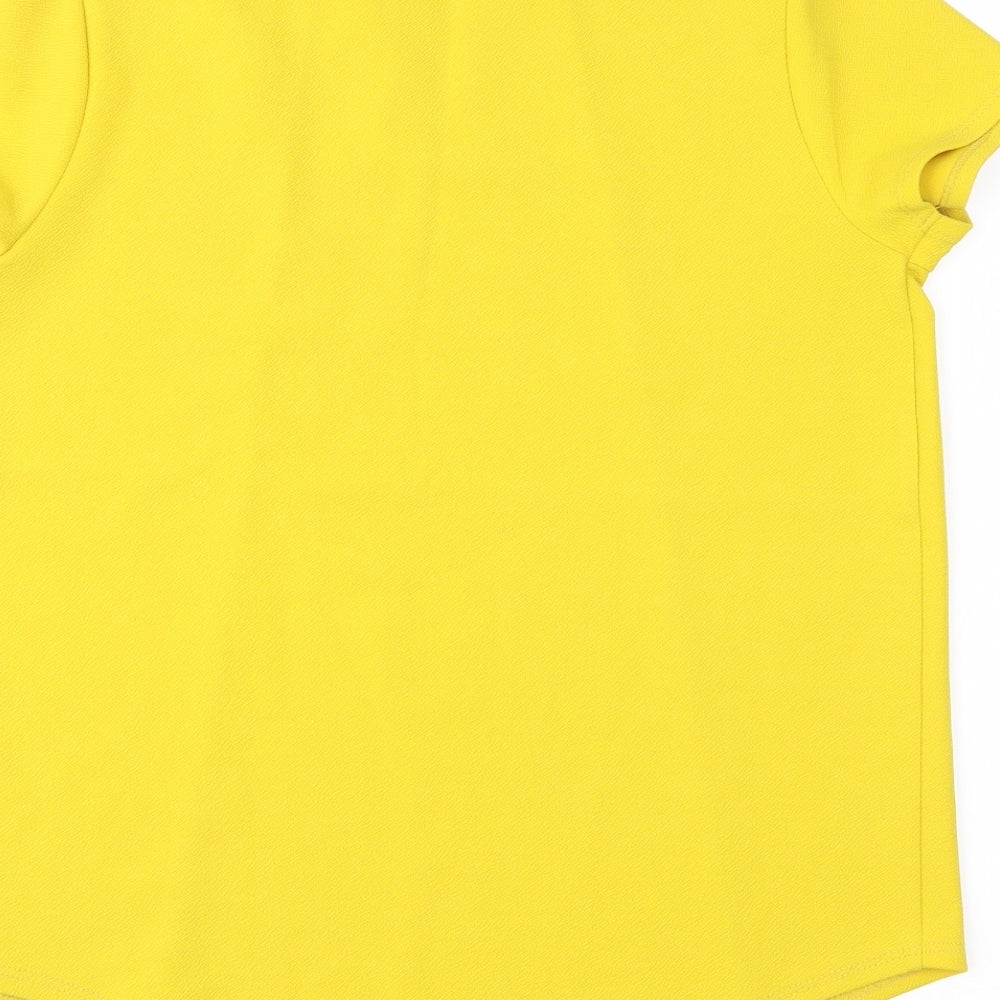 Papaya Womens Yellow   Basic Blouse Size 10