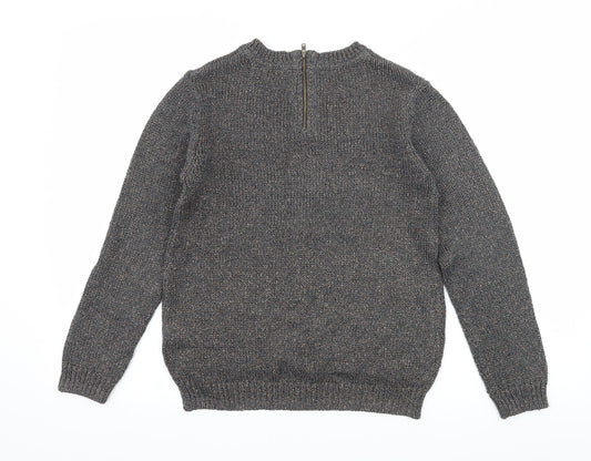 NEXT Girls Grey  Knit Pullover Jumper Size 12 Years