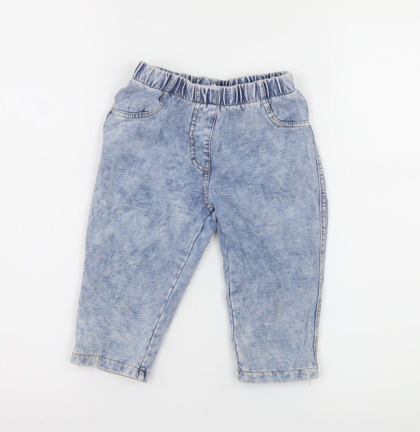 NEXT Girls Blue  Denim Bermuda Shorts Size 7 Years - Acid Wash