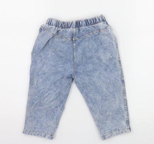 NEXT Girls Blue  Denim Bermuda Shorts Size 7 Years - Acid Wash